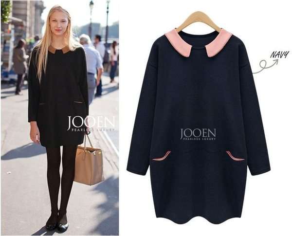 Elegant Navy Blue Tunic
